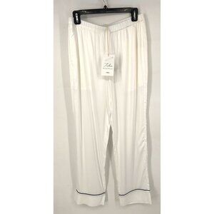 NEW Takei Womens Bamboo Comfort Pajama Pants Size Medium White